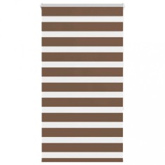 vidaXL Jaluzea tip zebra maro lățime țesătură 80,9 cm poliester