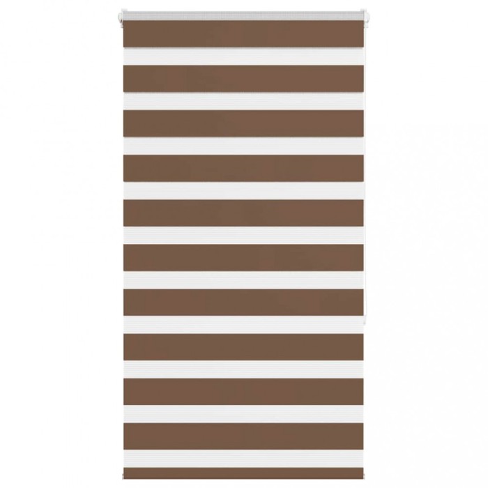 Jaluzea tip zebra maro lățime țesătură 70,9 cm poliester