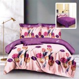 Lenjerie pat dublu,bumbac finet,6 piese,cearceaf normal 220x240cm, cearceaf pilota 200x220cm, 2 fete de perna 50x70, 2 fete de perna 70x70-M370