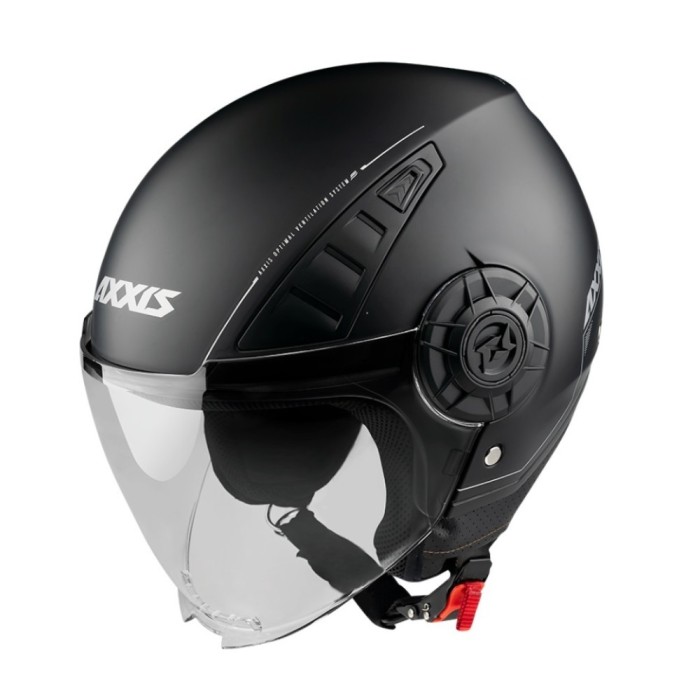 Casca open face Axxis model Metro S A1 negru lucios
