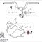 Carena superioara ghidon originala Peugeot Vivacity - Vivacity 2 2T 50-100cc (argintie)