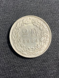 Moneda 2 franci 1964 Elveția argint, Europa