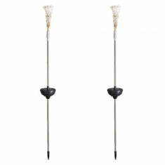 Set 2 Ghirlande Luminoase Solare, Pentru Gradina, Lumina Alba,70 cm