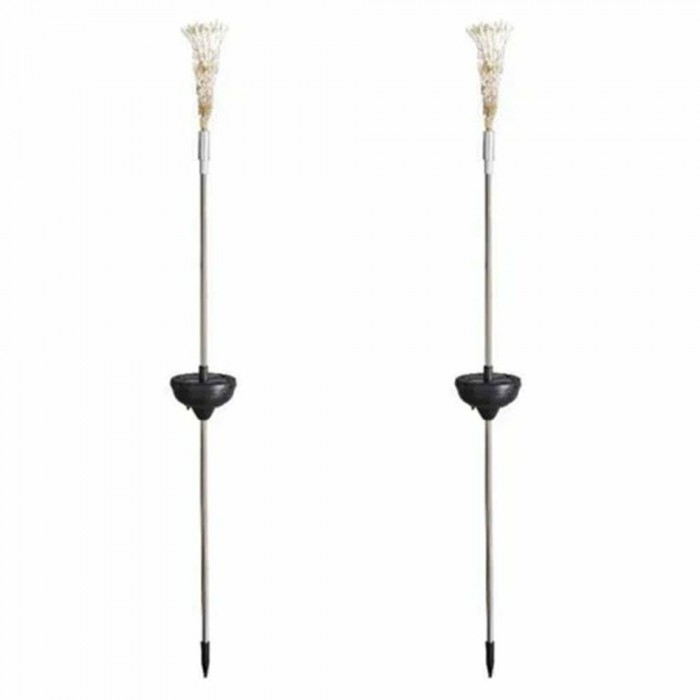 Set 2 Ghirlande Luminoase Solare, Pentru Gradina, Lumina Alba,70 cm