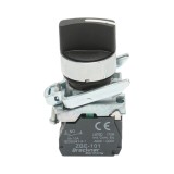 Selector 3 pozitii cu revenire negru 2NO, 24V/10A, TB4-BD53 Breckner Germany