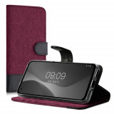 Husa Kwmobile pentru Asus Zenfone 8, Textil, Rosu/Negru, 56648.20