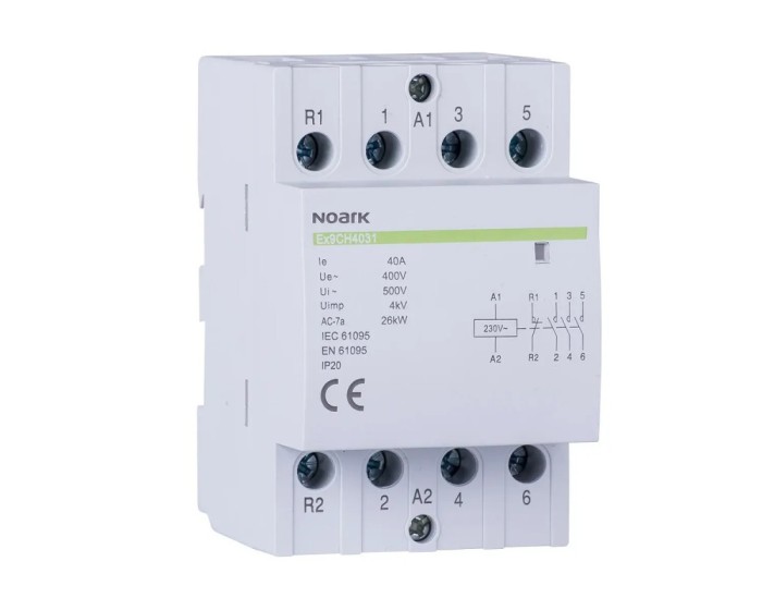 Contactor modular 63A 4ND Ex9CH63 230V Noark 102427