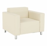 Cumpara ieftin Fotoliu piele ecologica bej Homker 89x78x63 cm