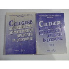 CULEGERE DE PROBLEME DE MATEMATICI APLICATE IN ECONOMIE (2 VOLUME) - DESPA RADU, ANDRONACHE CATALINA CIOCANEL BOGDAN, GHENCIU IOANA, TETILEANU