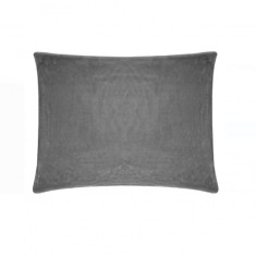 Fata de perna, dormit/decorativa din catifea, Gri, Diemnsiuni 50x70 cm foto