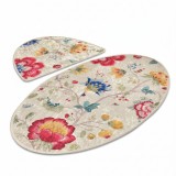 Cumpara ieftin Set Covor de baie (2 bucăți), Multicolor, 50x60 cm
