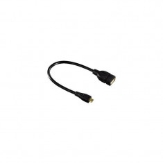 Adaptor Hama 78426 USB 2.0 Female - microUSB 2.0 Male 0.15m negru foto