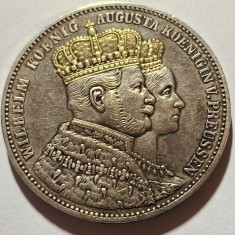 Germania Prusia 1 Thaler / Taler 1861 argint William l foto