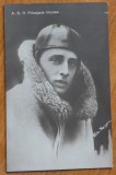 Carte postala interbelica regalista romana , Principele Nicolae aviator, Necirculata, Fotografie