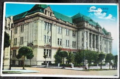 Carte postala, Liceul Papiu Ilarian din Targu Mures, perioada interbelica foto