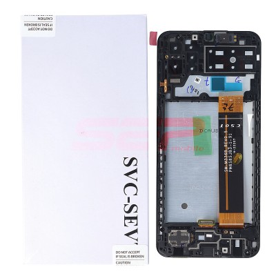 LCD+Touchscreen cu Rama Samsung Galaxy A13 2022 / A137 BLACK Original Service Pack foto
