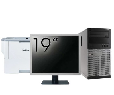 Pachet Calculator Second Hand DELL Optiplex 9020 Tower, Intel Core i5-4570 3.20GHz, 8GB DDR3, 240GB SSD + Monitor 19&amp;amp;quot; + Imprimanta Brother HL-L63 foto