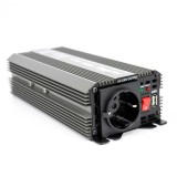RO: Invertor de tensiune AlcaPower by President 300W alimentare 24V, iesire 230V, unda sinus modificata, mufa USB 5V 500mAh, cu clesti alimentare si m