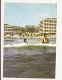 Carte Postala veche - Mamaia, Hotel Ambasador, Savoy si Lido. Circulata 1989
