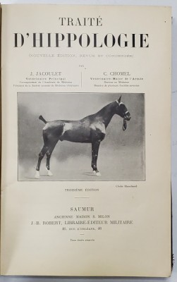 TRAITE D&amp;#039;HIPPOLOGIE par J. JACOULET et C. CHOMEL - SAUMUR, 1895 foto