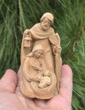 FIGURINĂ VINTAGE NAȘTEREA DOMNULUI, SCULPTATĂ MANUAL &Icirc;N LEMN DE TEI