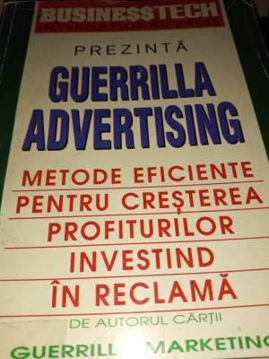 GUERILLA ADVERTISING - JAY CONRAD LEVINSON, BUSINESS TECH 1996, 348 pag foto