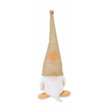 Figurina Mos Craciun textil multicolor II 9x6x25 cm