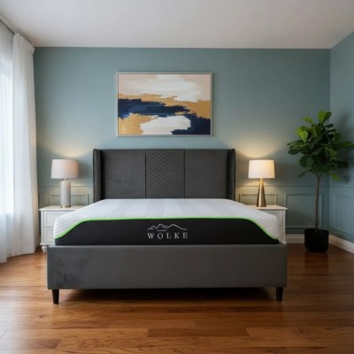 Pat Oslo 160x200 cm Tapitat Catifea Gri Somiera Inclusa (cod ML 2004) foto