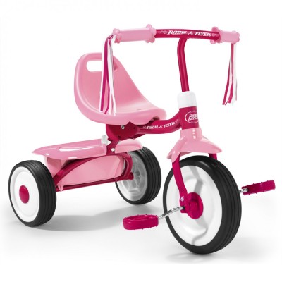 Tricicleta pliabila Radio Flyer Fold 2 Go Pink, 1-3 ani foto