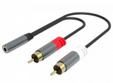 Adaptor audio jack stereo 3.5mm la 2 x RCA M-T 15cm, kjqqr-02, Oem