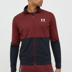 Under Armour hanorac de antrenament Pique barbati, culoarea maro, neted