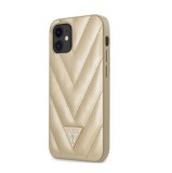 Husa Originala Guess iPhone 12 / 12 Pro - GUHCP12MPUVQTMLBE, Auriu