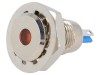Lampă LED portocalie 12VDC &Oslash;12mm IP67 alamă