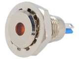 Lampă LED portocalie 12VDC &Oslash;12mm IP67 alamă