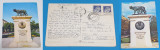 Carte Postala veche Lot x 2 bucati - Statuia LUPOAICA din orasul Cluj Napoca
