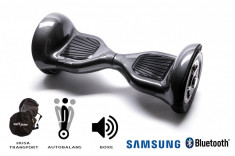 Hoverboard, Smart Balance? Premium Brand, Off Road Carbon, roti 10 inch Bluetooth, baterie Samsung, Boxe incorporate, AutoBalans, Geanta de transpo foto