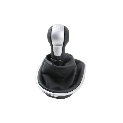 Nuca schimbator viteze cu manson, Emzone, Plastic/Piele ecologica, Compatibil cu Seat, 5 viteze, foto