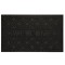 Covor de intrare dreptunghiular cu model in relief, Negru, 75 x 45 cm