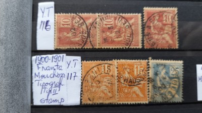 1900-1901 Franta Mouchon tipograf. Tip II -stamp. foto