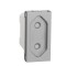 Priza simpla standard europran 1M Schneider Noua Unica aluminiu NU303130