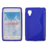 Husa Silicon S-Line Albastra LG L4 II E440 - Protectie Telefon Premium