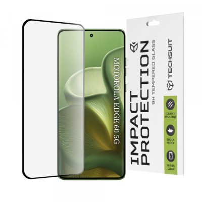 Folie de protectie Ecran Techsuit pentru Motorola Edge 60 Fusion / Edge 60, Sticla Securizata, Full Glue, 111D, Neagra foto