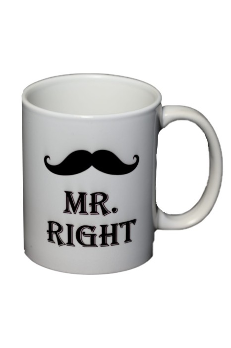 Cana alba personalizata, Mr Right, INOVATIX&reg;. 330ml