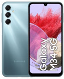 Telefon Mobil Samsung Galaxy M34 5G, Procesor Exynos 1280, Super AMOLED touchscreen 6.5inch, 6GB RAM, 128GB Flash, Camera Tripla 50+8+2MP, Wi-Fi, 5G,