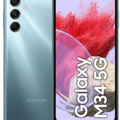 Telefon Mobil Samsung Galaxy M34 5G, Procesor Exynos 1280, Super AMOLED touchscreen 6.5inch, 6GB RAM, 128GB Flash, Camera Tripla 50+8+2MP, Wi-Fi, 5G,