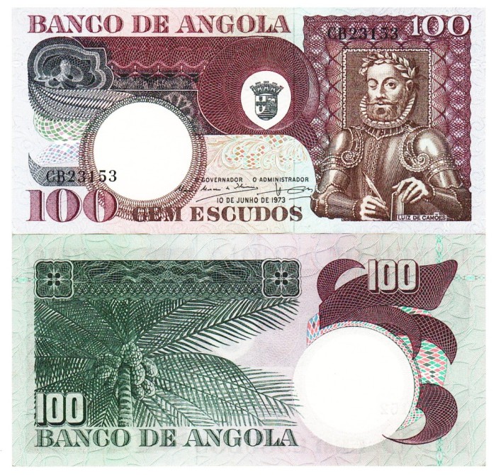 Angola 100 Escudos 1973 P-106 aUNC