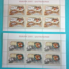 TIMBRE ROMÂNIA LP1683b/2005 EUROPA 2005 GASTRONOMIE minicoli 6 timbre MNH