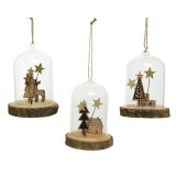 Cumpara ieftin Decoratiune - Christmas Decor in Cloche with Hanger - mai multe modele | Kaemingk