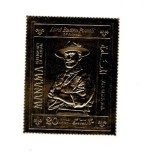 Manama 1970 - Cercetași, Baden-Powell, gold, neuzat