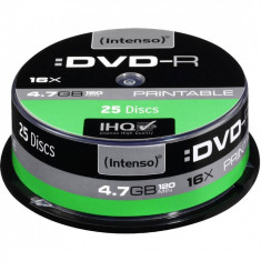 Mediu optic Intenso DVD-R 4.7 GB 16x 25 bucati Printabil foto